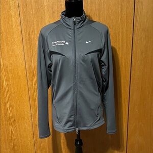 Chicago Marathon Jacket Size S Gray NIKE Fit Dry Full Zip Running Track